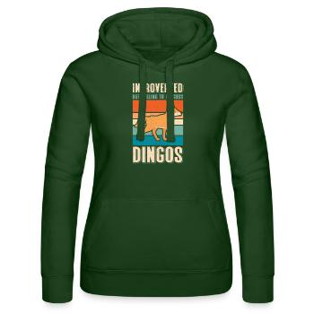 Dingo Australische Dingos Hunde Geschenk - Frauen Kapuzen Sweater von Russell - Flaschengrün - Vorne - Liana (172cm)