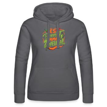 Es brennt immer Zweimal - Chili Koch Scharfe Sauce - Frauen Kapuzen Sweater von Russell - Schwarz - Vorne - Marisol (170cm)