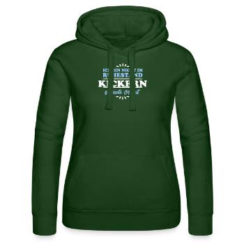 Gepensioneerde Gepensioneerde Kicker - Vrouwenhoodie van Russell - bottlegreen - Voor - Liana (172cm)