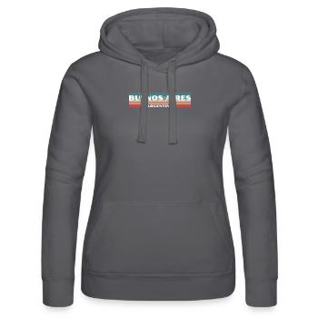 Buenos Aires Retro Argentina Argentine - Women’s Hooded Sweater by Russell - black - Front - Marisol (170cm)