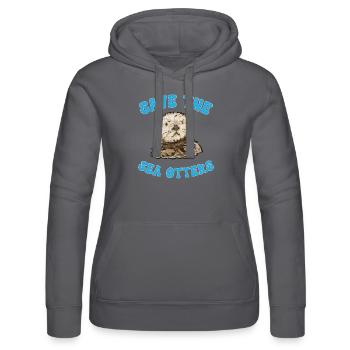 Seeotter - Frauen Kapuzen Sweater von Russell - Schwarz - Vorne - Marisol (170cm)