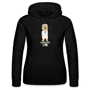 Labrador im Chemielabor - Frauen Kapuzen Sweater von Russell - Schwarz - Vorne - Marisol (170cm)