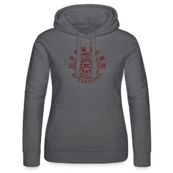 Newton NC | North Carolina Travel Gift - Women’s Hooded Sweater by Russell - black - Front - Marisol (170cm)