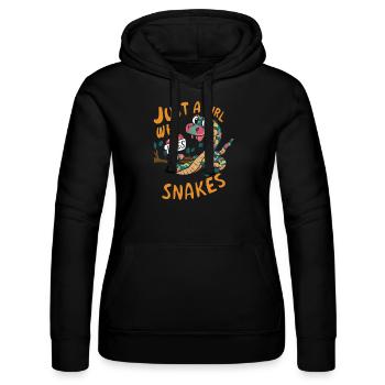 Juste une fille qui aime les serpents - Sweat à capuche Russell Femme - noir - Devant - Marisol (170cm)