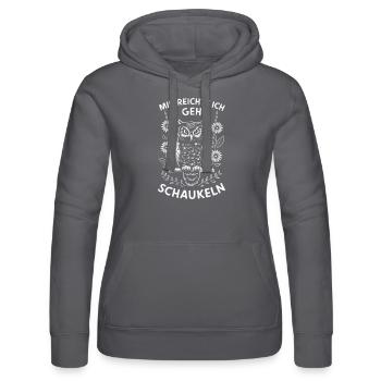 Nachteule Eule Eulen Vogel - Frauen Kapuzen Sweater von Russell - Schwarz - Vorne - Marisol (170cm)