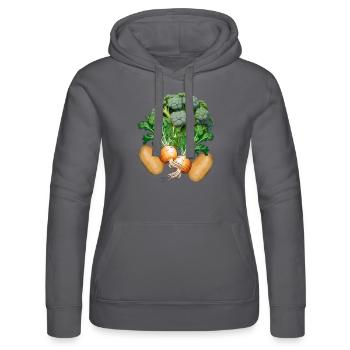 Légumes Cuisine végétarienne Cuisine Vitamines - Sweat à capuche Russell Femme - noir - Devant - Marisol (170cm)