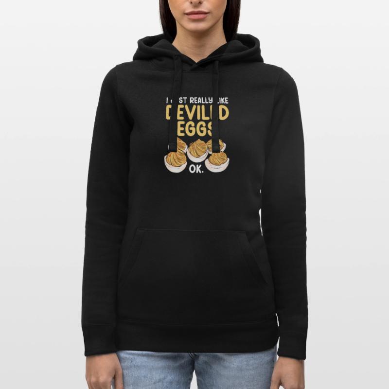 Stuffed Eggs Deviled Eggs Women’s Hooded Sweater by Russell