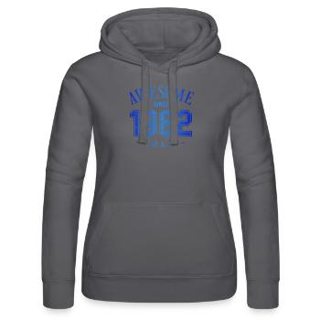 May 1982 - Birthday in May Awesome - Women’s Hooded Sweater by Russell - black - Front - Marisol (170cm)