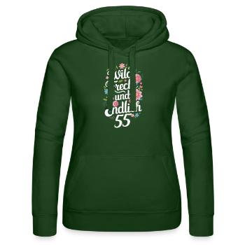 Geburtstagsgeschenk 55 Jahre Geburtstagskind - Frauen Kapuzen Sweater von Russell - Flaschengrün - Vorne - Liana (172cm)