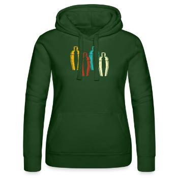 Bartender Mixologist Retro - Women’s Hooded Sweater by Russell - bottle green - Front - Liana (172cm)