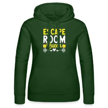 Escape Room - Women’s Hooded Sweater by Russell - bottle green - Front - Liana (172cm)
