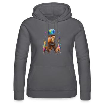 Capybara Snapback Cap Imprimé Animal Coloré - Sweat à capuche Russell Femme - noir - Devant - Marisol (170cm)