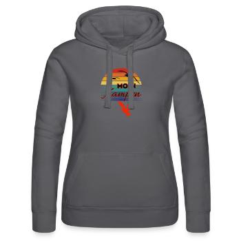 Moin Kampen avec mouette dans le style rétro-Sylt-Kampen - Sweat à capuche Russell Femme - noir - Devant - Marisol (170cm)