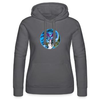 YingYang Dragon Dragon Fée Elfe Mystique - Sweat à capuche Russell Femme - noir - Devant - Marisol (170cm)