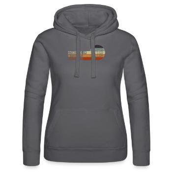 Jemand in Wyoming liebt mich - Frauen Kapuzen Sweater von Russell - Schwarz - Vorne - Marisol (170cm)