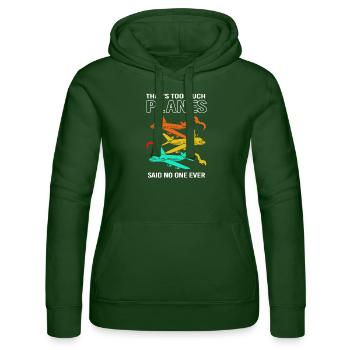Air traffic controller - Women’s Hooded Sweater by Russell - bottle green - Front - Liana (172cm)