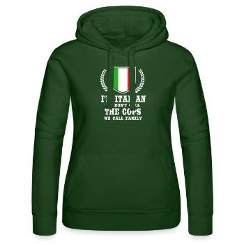 Italienisch Italia Italien - Frauen Kapuzen Sweater von Russell - Flaschengrün - Vorne - Liana (172cm)