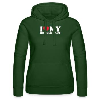 Petite amie Petite amie Relation Couple Amour Couple - Sweat à capuche Russell Femme - vert bouteille - Devant - Liana (172cm)