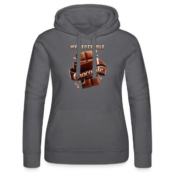 MY VEGETABLE CHOCOLATE - Frauen Kapuzen Sweater von Russell - Schwarz - Vorne - Marisol (170cm)