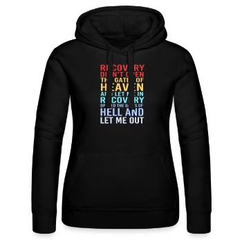 Drogenfrei Sucht Süchtig - Frauen Kapuzen Sweater von Russell - Schwarz - Vorne - Marisol (170cm)