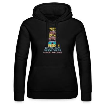 Herrschaft über Wäsche und Geschirr Hausfrau - Frauen Kapuzen Sweater von Russell - Schwarz - Vorne - Marisol (170cm)