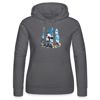 Caribou Karibus Karibu - Frauen Kapuzen Sweater von Russell - Schwarz - Vorne - Marisol (170cm)