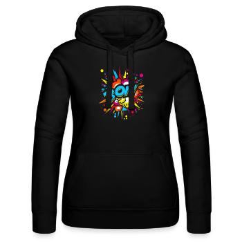 Comic Sprechblasen Comicsprache für Comic Fan - Frauen Kapuzen Sweater von Russell - Schwarz - Vorne - Marisol (170cm)