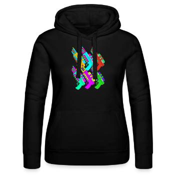 Water pistol - Women’s Hooded Sweater by Russell - black - Front - Marisol (170cm)