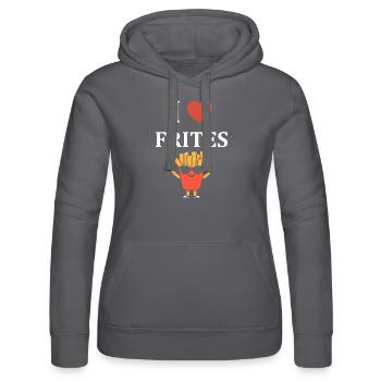 Pommes frites - Frauen Kapuzen Sweater von Russell - Schwarz - Vorne - Marisol (170cm)