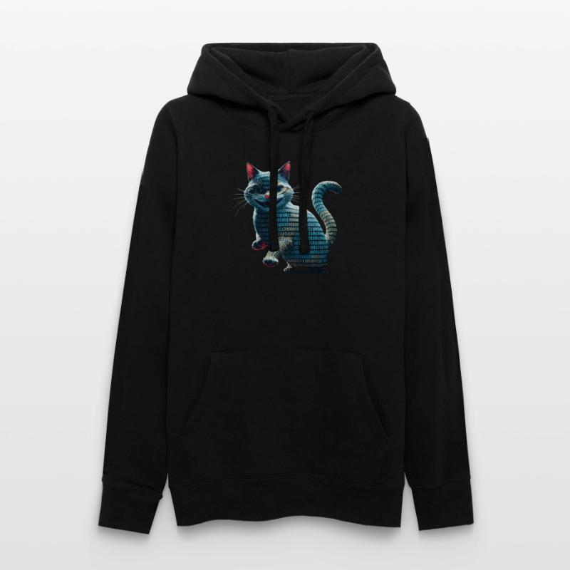 Tech cat avec code binaire pour les programmeurs et Sweat à capuche Russell Femme