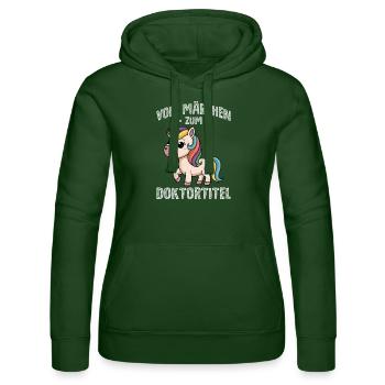 Doktorarbeit VOM MÄRCHEN ZUM DOKTORTITEL Lustig - Frauen Kapuzen Sweater von Russell - Flaschengrün - Vorne - Liana (172cm)