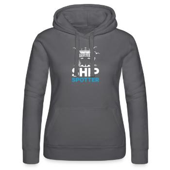 Schiff Spotter Begeisterung für Seeliebhaber - Frauen Kapuzen Sweater von Russell - Schwarz - Vorne - Marisol (170cm)