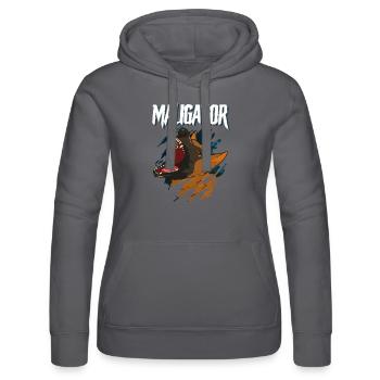 Maligator Hundetrainer Malinois Design - Frauen Kapuzen Sweater von Russell - Schwarz - Vorne - Marisol (170cm)