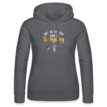 Better Singing – Songwriter Design - Frauen Kapuzen Sweater von Russell - Schwarz - Vorne - Marisol (170cm)