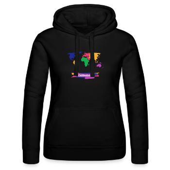 Discoverer voyage du monde - Sweat à capuche Russell Femme - noir - Devant - Marisol (170cm)