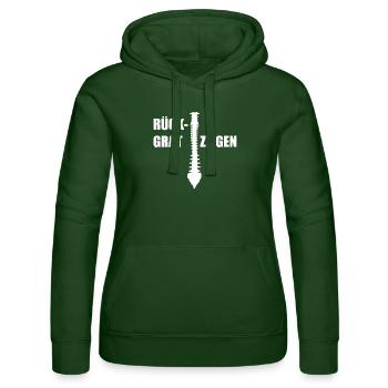 Rückgrat Zeigen - Frauen Kapuzen Sweater von Russell - Flaschengrün - Vorne - Liana (172cm)
