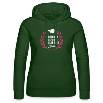 Baccalaureate 2025 Congratulations BAC - Women’s Hooded Sweater by Russell - bottle green - Front - Liana (172cm)