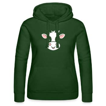vache - Sweat à capuche Russell Femme - vert bouteille - Devant - Liana (172cm)