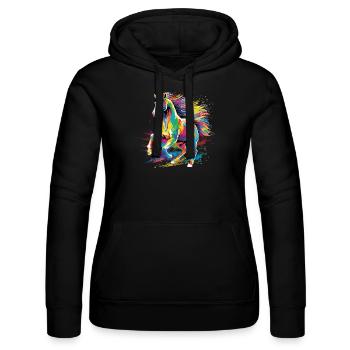 Beau village de chevaux enfants cavalier équestre - Sweat à capuche Russell Femme - noir - Devant - Marisol (170cm)