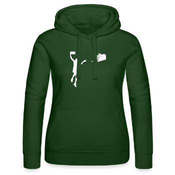 Dunking Post - Frauen Kapuzen Sweater von Russell - Flaschengrün - Vorne - Liana (172cm)
