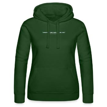Retro Bildschirm Nachricht - Frauen Kapuzen Sweater von Russell - Flaschengrün - Vorne - Liana (172cm)