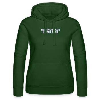 Technoblade Never dies - Women’s Hooded Sweater by Russell - bottle green - Front - Liana (172cm)