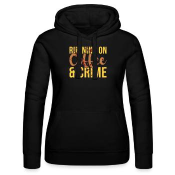 Criminologue Criminologie Café et criminalité - Sweat à capuche Russell Femme - noir - Devant - Marisol (170cm)