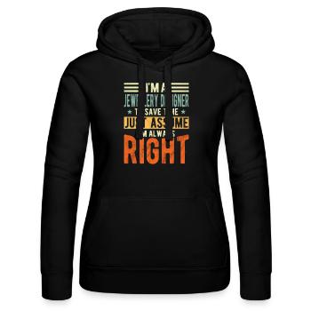 Créateur de bijoux - Sweat à capuche Russell Femme - noir - Devant - Marisol (170cm)