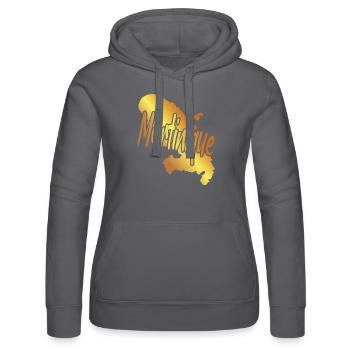 belle idée de Cadeau Original de la Martinique - Sweat à capuche Russell Femme - noir - Devant - Marisol (170cm)