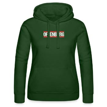 Offenburgerin Offenburger Offenburg - Frauen Kapuzen Sweater von Russell - Flaschengrün - Vorne - Liana (172cm)