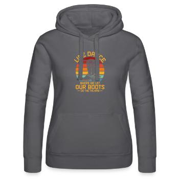 Danse en ligne, Où nous laissons nos bottes Pays occidental - Sweat à capuche Russell Femme - noir - Devant - Marisol (170cm)
