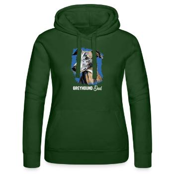Chien lévrier - Sweat à capuche Russell Femme - vert bouteille - Devant - Liana (172cm)