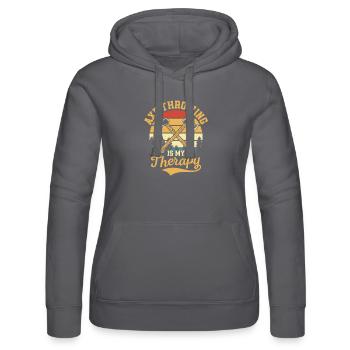 Axe Throwing Is My Therapy Hatchet Ax Thrower - Frauen Kapuzen Sweater von Russell - Schwarz - Vorne - Marisol (170cm)