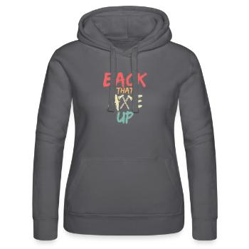 Back That Axe Up Hatchet Ax Axe Throwing - Women’s Hooded Sweater by Russell - black - Front - Marisol (170cm)
